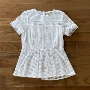 Michael Kors white peplum top